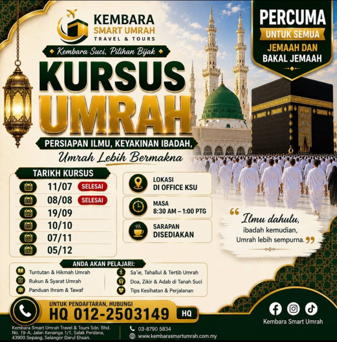 Kursus Umrah Percuma Bulanan
